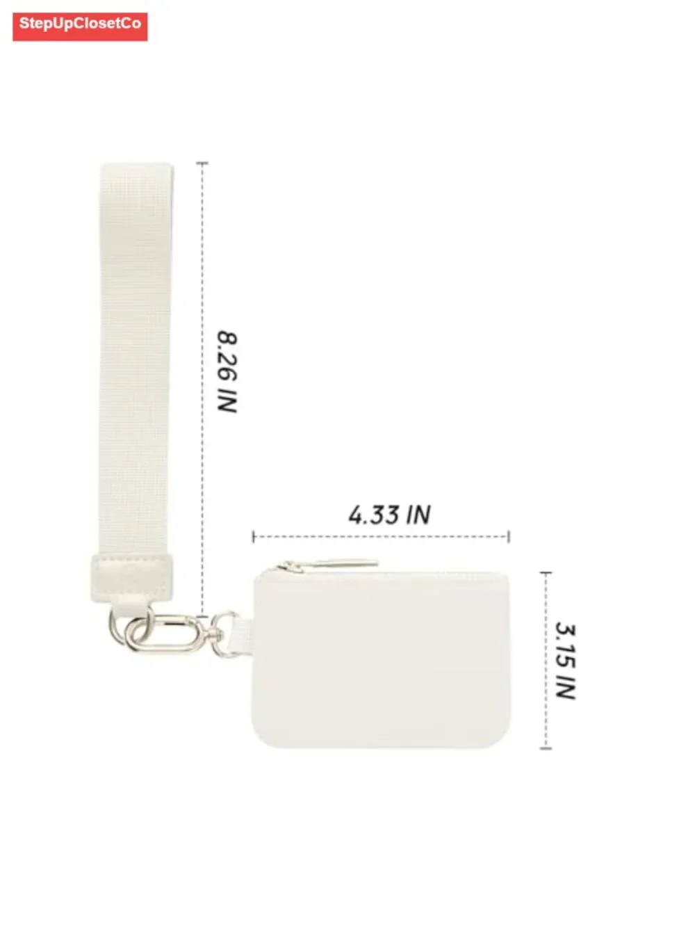 Nylon Mini Zip Around Wristlet Wallet Coin Purse with Detachable Pouches